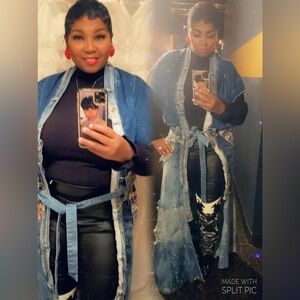 Women's Blue Distressed Denim Jeans